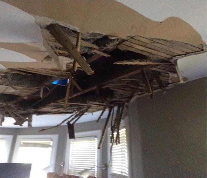 exposed ceiling after a fire