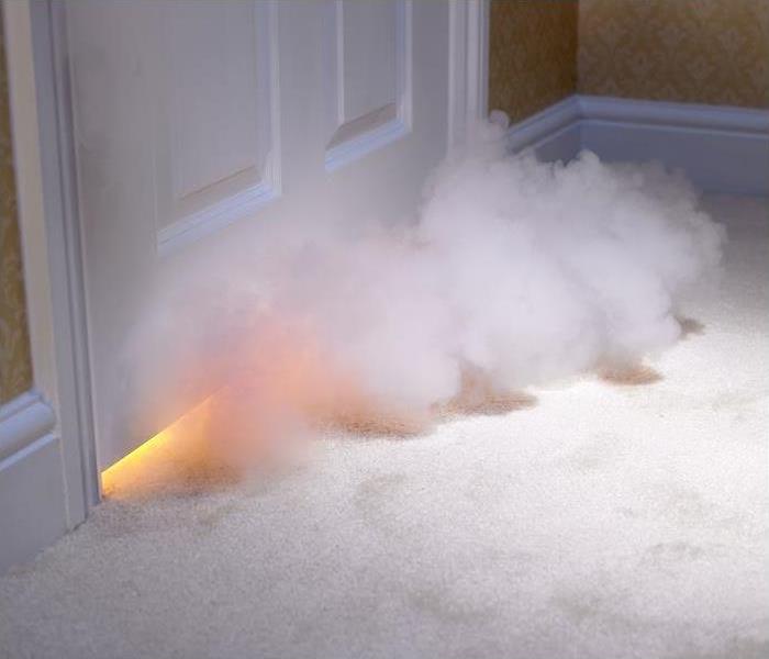 smoke coming under door
